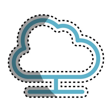 bulut bilgi işlem izole simgesi