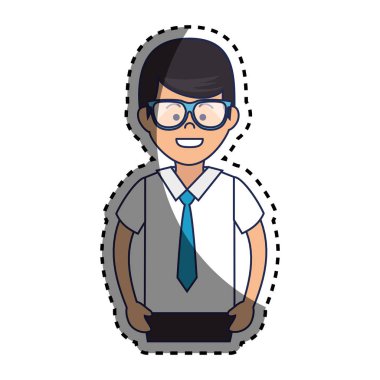 işadamı karakter avatar izole
