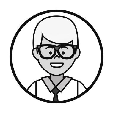 işadamı karakter avatar izole