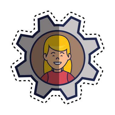 sevimli kadın avatar rahat