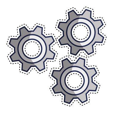 dişli makine izole simgesini