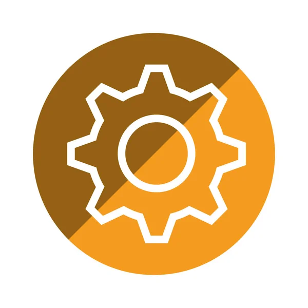 Gear machine isolated icon — Stock Vector