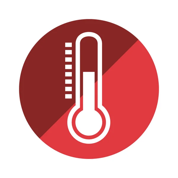 Ícone de medição de temperatura do termômetro — Vetor de Stock