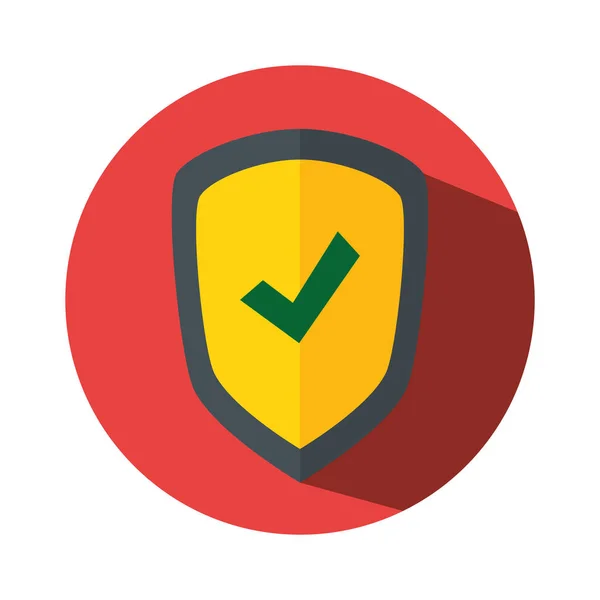 Escudo de seguridad aislado icono — Vector de stock