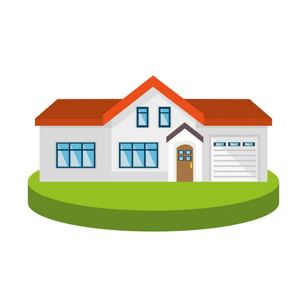 Exterior house isolated icon — Stock Vector