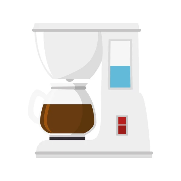 Machine à café appareil de cuisine icône isolée — Image vectorielle