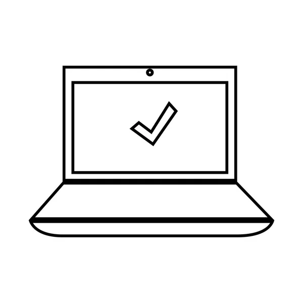 Laptop számítógép elszigetelt ikon — Stock Vector