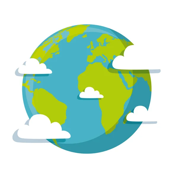 Planeet aarde van het zonnestelsel — Stockvector