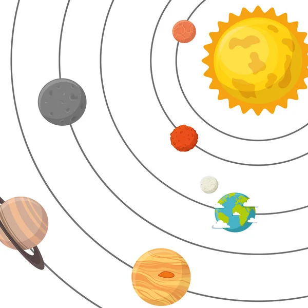 太陽系の惑星 — ストックベクタ