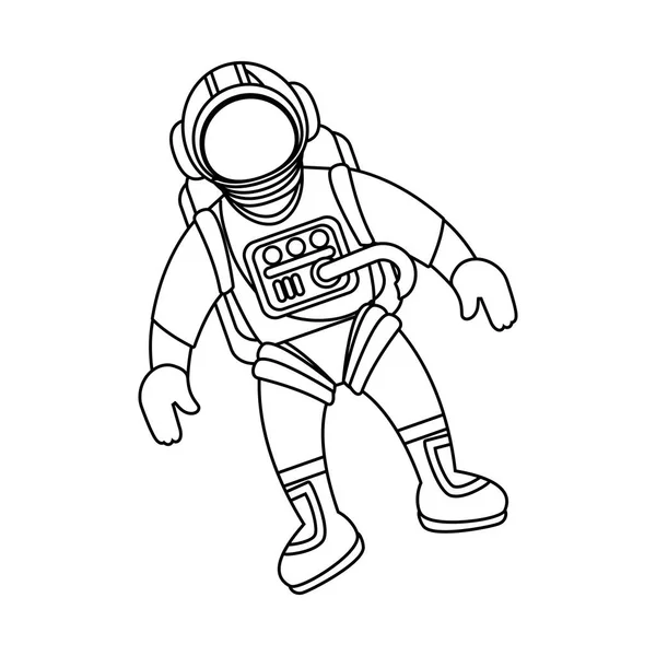 Astronaut in space character — Stock Vector