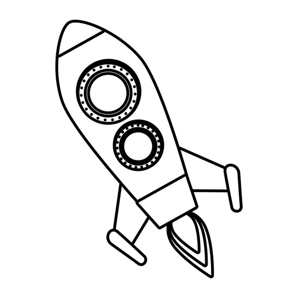 Raketa letět v ikoně prostor — Stockový vektor
