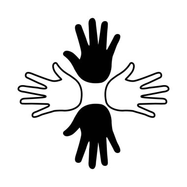 eller çevresinde boya baskı