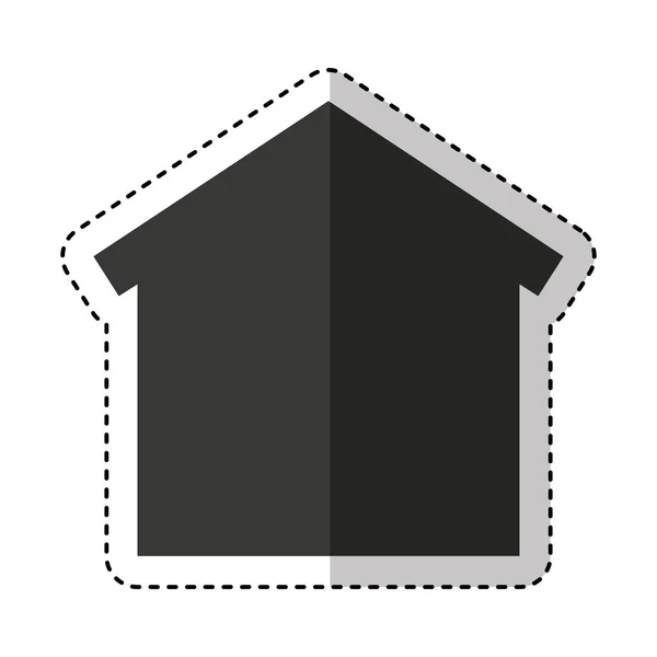 Izolované ikonu domečku silueta — Stockový vektor