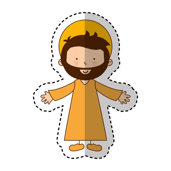 Jesuschrist avatar karakter ikonra — Stock Vector