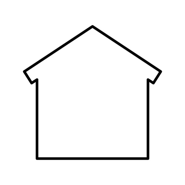 Casa silhouette icona isolata — Vettoriale Stock