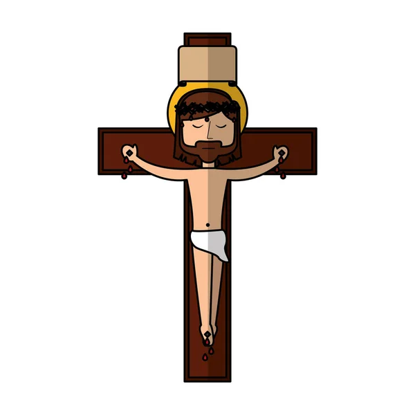 Jesust on the cross aviracy icon — стоковый вектор
