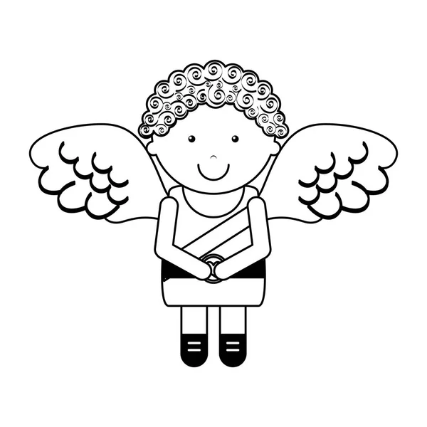 Amorek anioły charakter ikona — Wektor stockowy