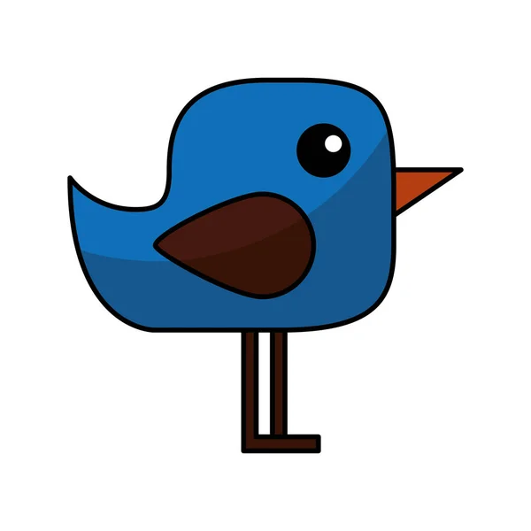 Söt fågel isolerade ikonen — Stock vektor