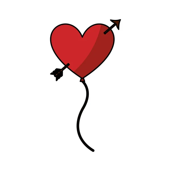 Coração cartão de amor dia dos namorados —  Vetores de Stock