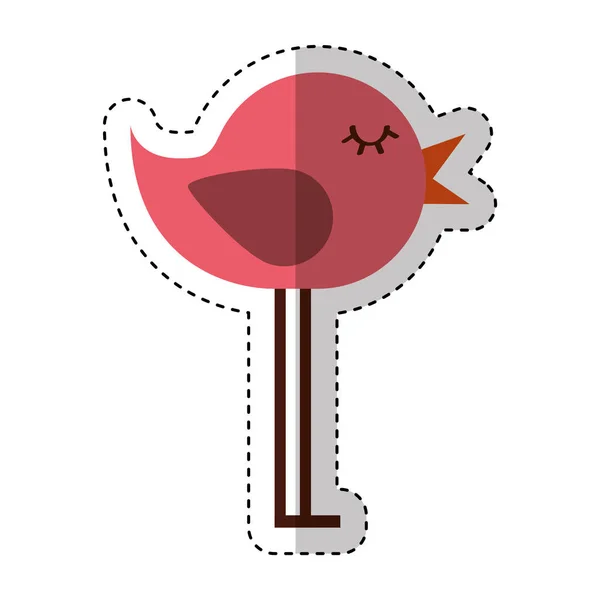 Aranyos madár elszigetelt ikon — Stock Vector