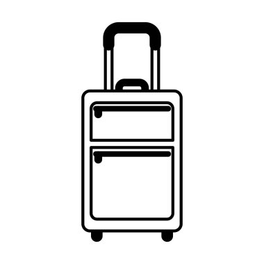 bavul seyahat izole simgesi