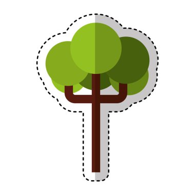 ağaç bitki izole simgesi