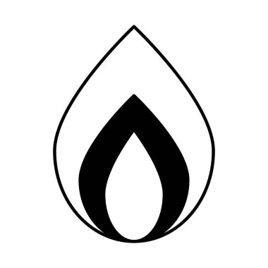 kamp ateşi alev izole simgesi