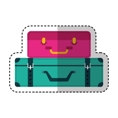 bavul seyahat izole simgesi