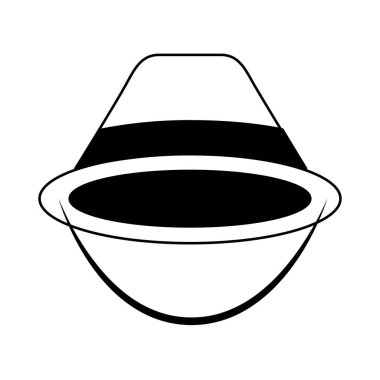 şapka turist izole simgesi