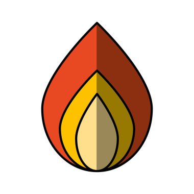 kamp ateşi alev izole simgesi