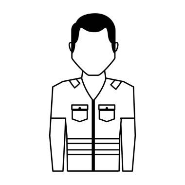 Güvenlik takım elbise ile işçi avatar