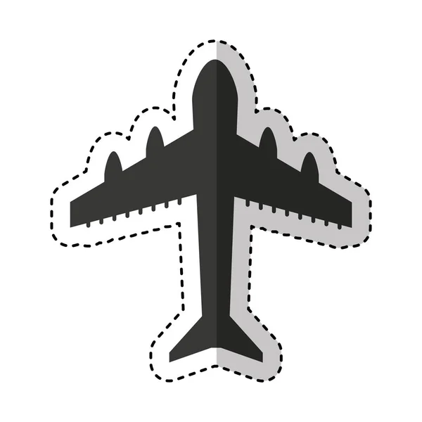 Vliegtuig vliegende geïsoleerde pictogram — Stockvector