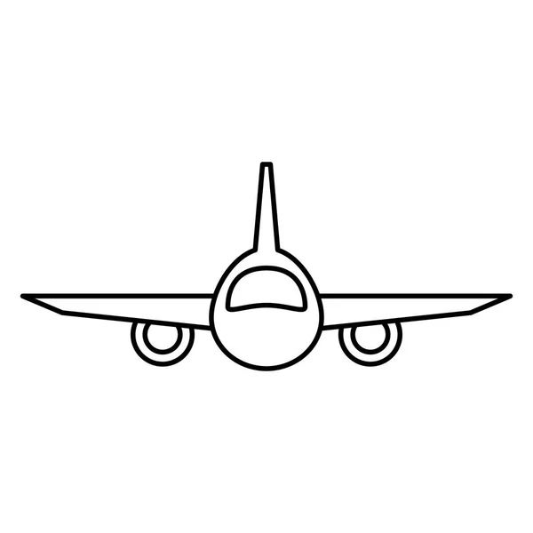 Airplane flying isolated icon — Stock Vector