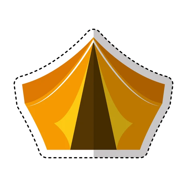 Kamp çadır izole simgesi — Stok Vektör