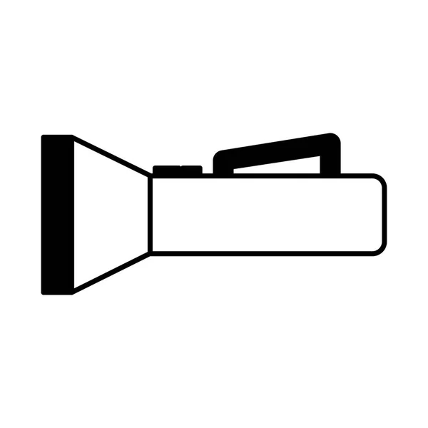 Icona lanterna flash isolato — Vettoriale Stock