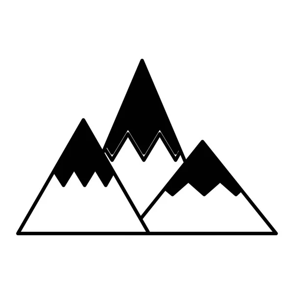 Mountain silhouette isolerade ikonen — Stock vektor