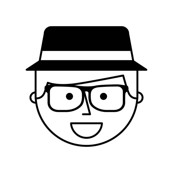 Tourist man avatar character — Stock Vector