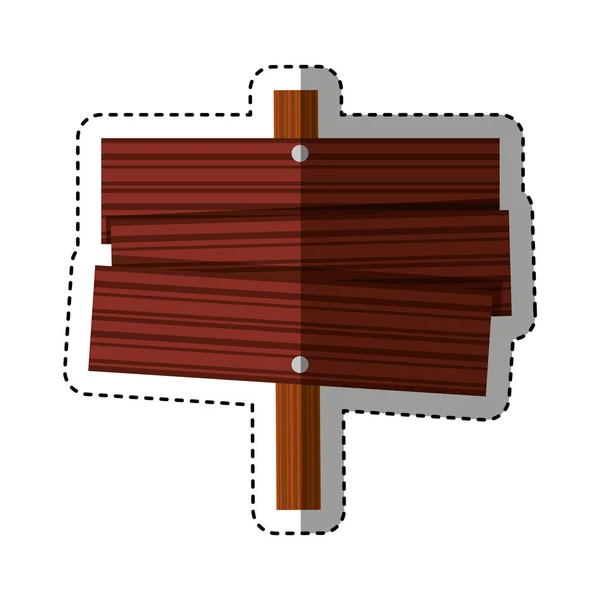 Camping trä etikett ikon — Stock vektor