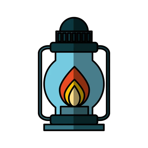 Kerosene lantern isolated icon — Stock Vector