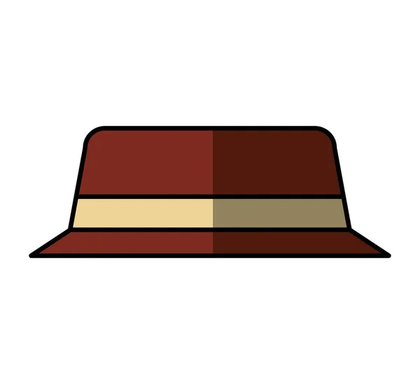 Hat tourist isolated icon — Stock Vector