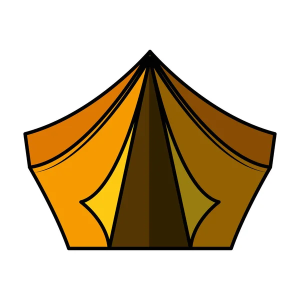 Camping tent geïsoleerde pictogram — Stockvector