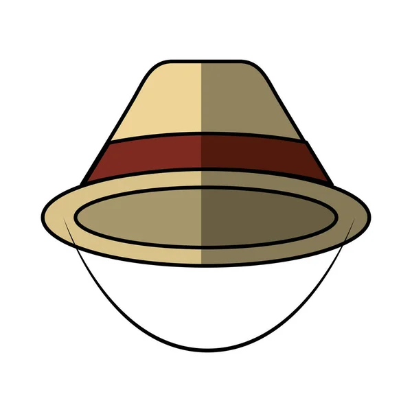 Cappello icona isolata turistica — Vettoriale Stock