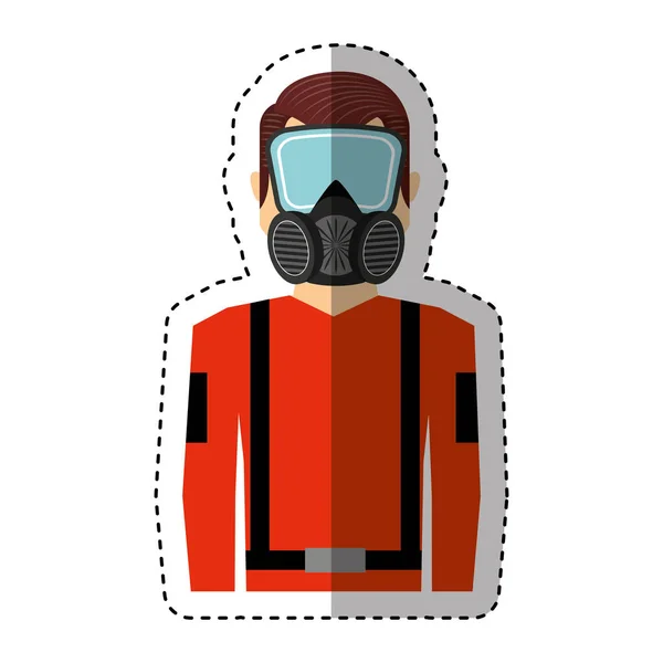 Pracovní avatar s bezpečnostní barvy — Stockový vektor