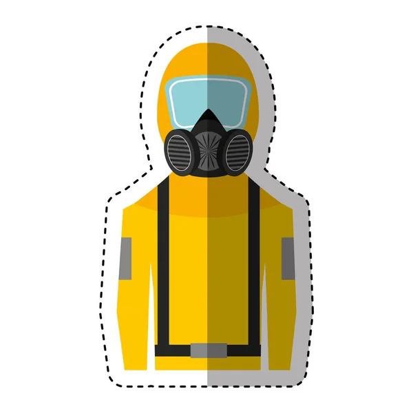 Робочий аватар з безпечним костюмом — стоковий вектор
