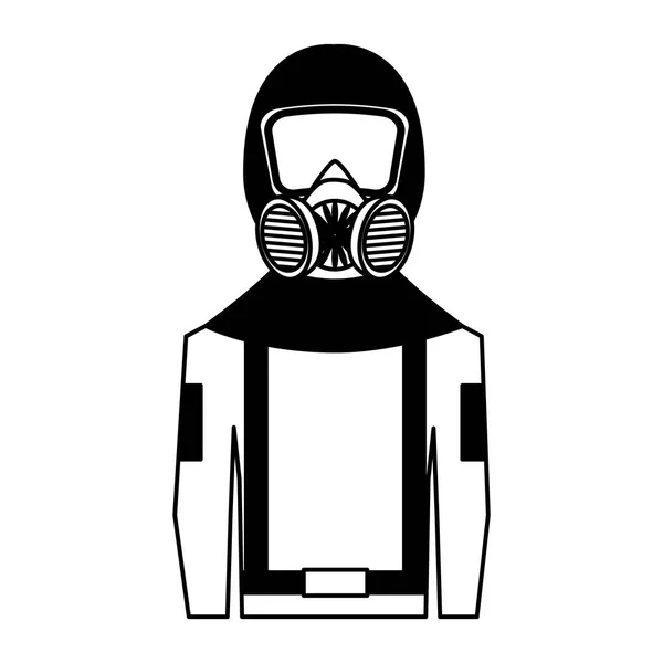 Güvenlik takım elbise ile işçi avatar — Stok Vektör
