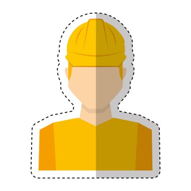 Güvenlik takım elbise ile işçi avatar