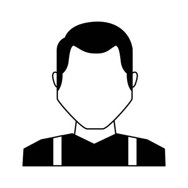 Güvenlik takım elbise ile işçi avatar