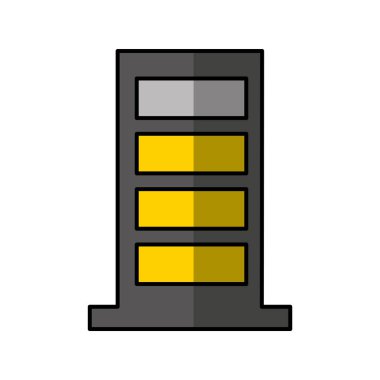 bina inşaat izole simgesi