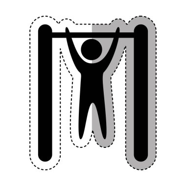 çapraz atlet siluet simge uygun