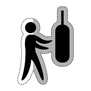 Boks şekil insan silueti